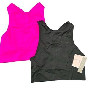 Victoria’s Secret women’s sports bra bundle 1 black and 1 pink both size small